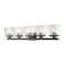 Z-Lite Astor 5 Light Vanity, Matte Black & Clear 1936-5V-MB - alternate 1